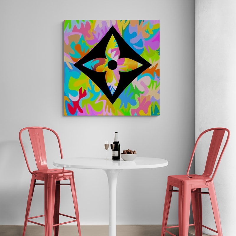 LV Diamond by Technodrome1 wall art from Glam Wall Art