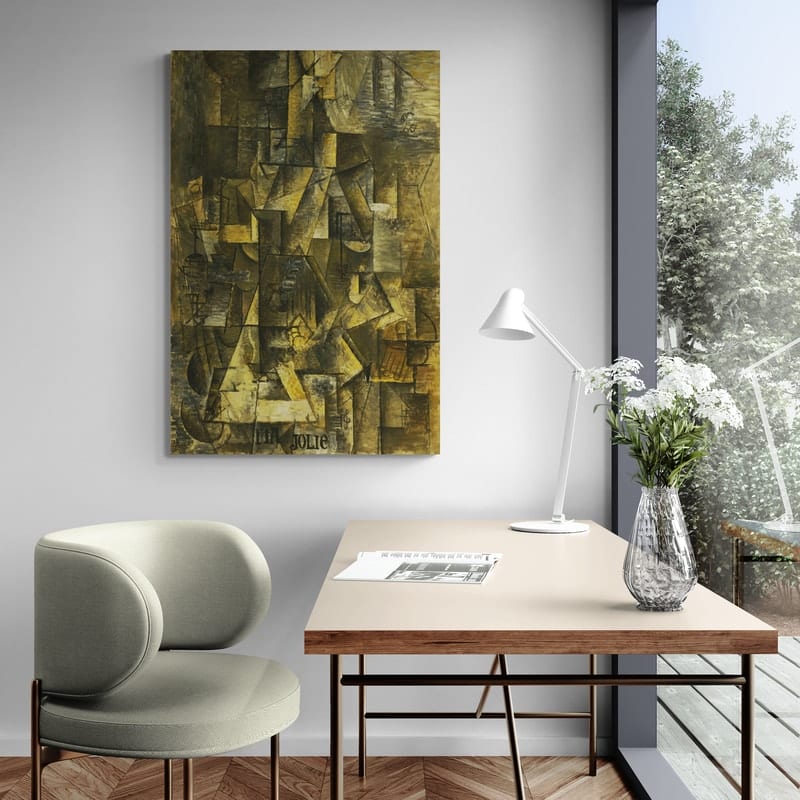 Ma Jolie by Pablo Picasso wall art in a living room