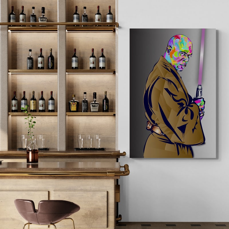 Mace Windu 2023 by Technodrome1 wall art from Glam Wall Art