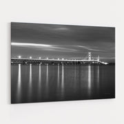 Mackinac Bridge Bw by Alan Majchrowicz wall art