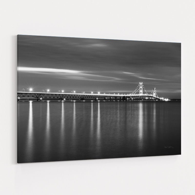 Mackinac Bridge Bw by Alan Majchrowicz wall art