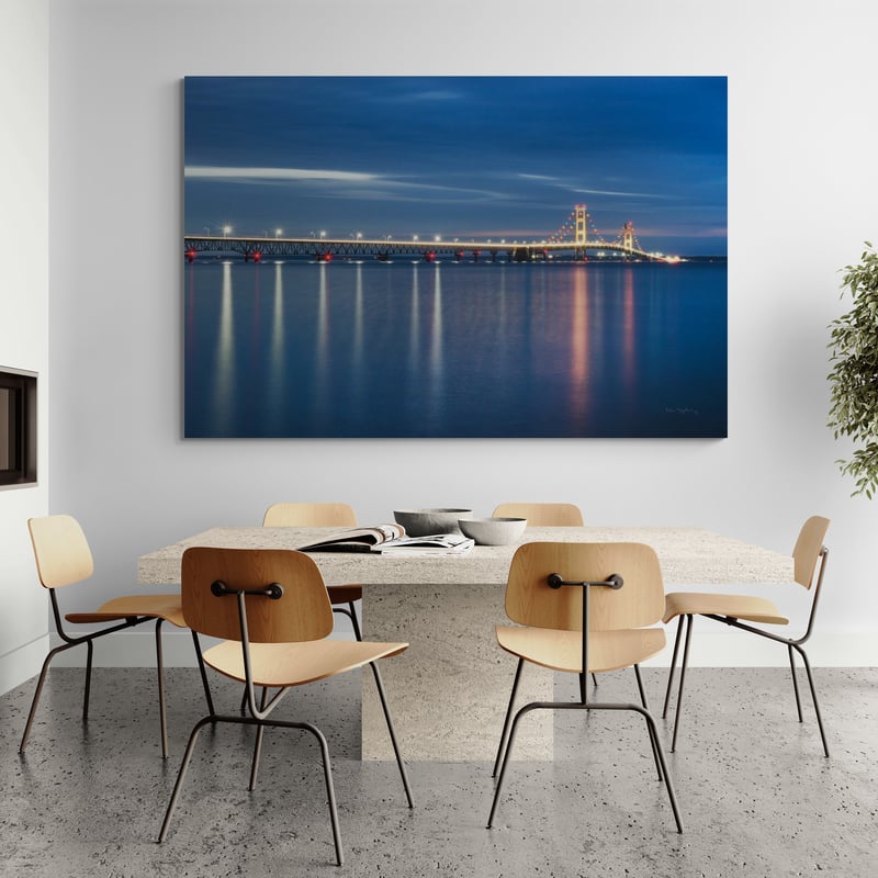 Mackinac Bridge by Alan Majchrowicz wall art from Glam Wall Art