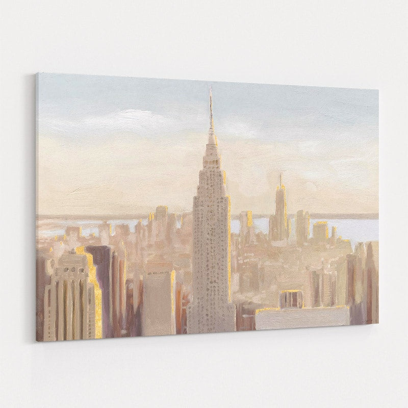 Manhattan Dawn Gold And Neutral by James Wiens wall art