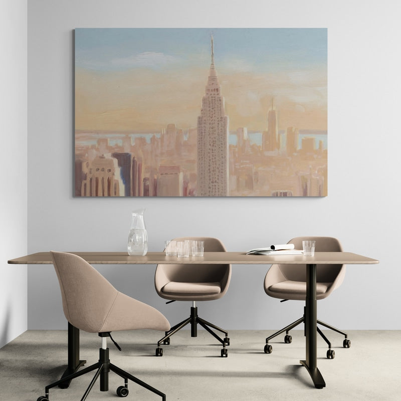 Manhattan Dawn by James Wiens wall art from Glam Wall Art
