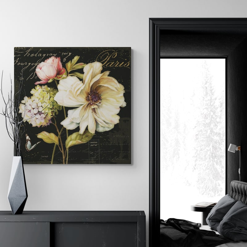 Marche de Fleurs II on Black by Lisa Audit wall art from Glam Wall Art