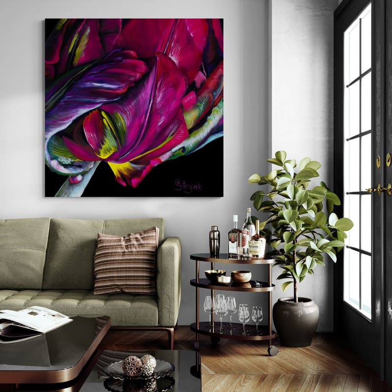 Margeriete by Marina Strijakova wall art in a living room