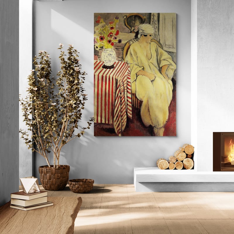 Meditation After the Bath by Henri Matisse wall art in a living room