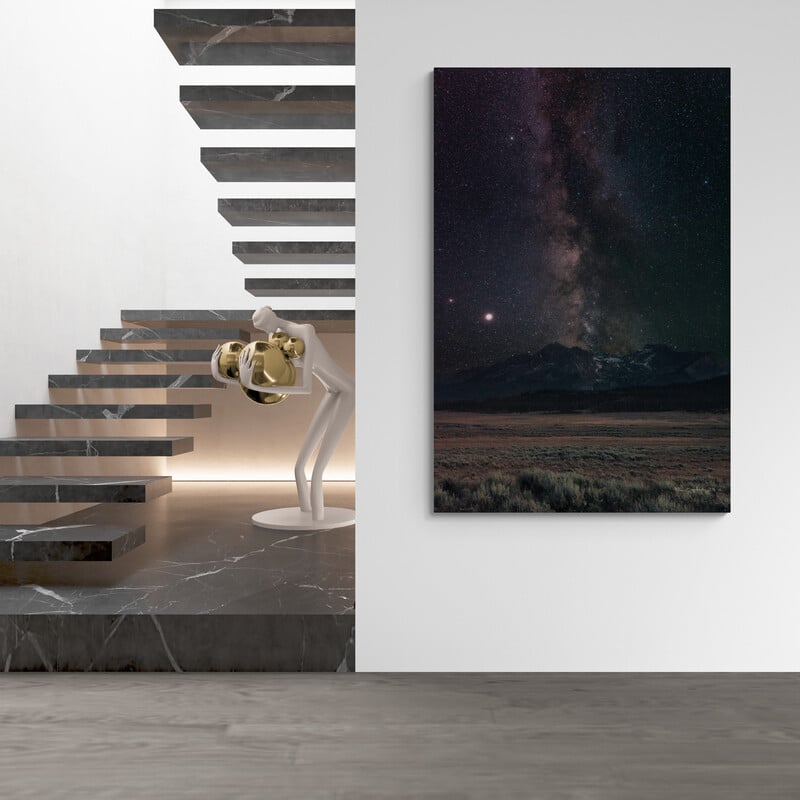 Milky Way In Sawtooth Mountains by Alan Majchrowicz wall art from Glam Wall Art