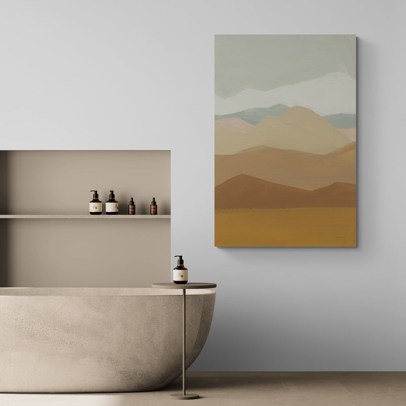 Mirage II by Danhui Nai wall art in a bathroom
