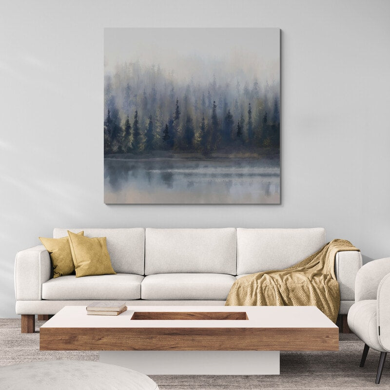 Misty Forest in Gray and Gold by Danhui Nai wall art from Glam Wall Art