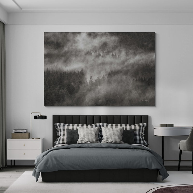 Misty Mountains North Cascades Bw by Alan Majchrowicz wall art from Glam Wall Art