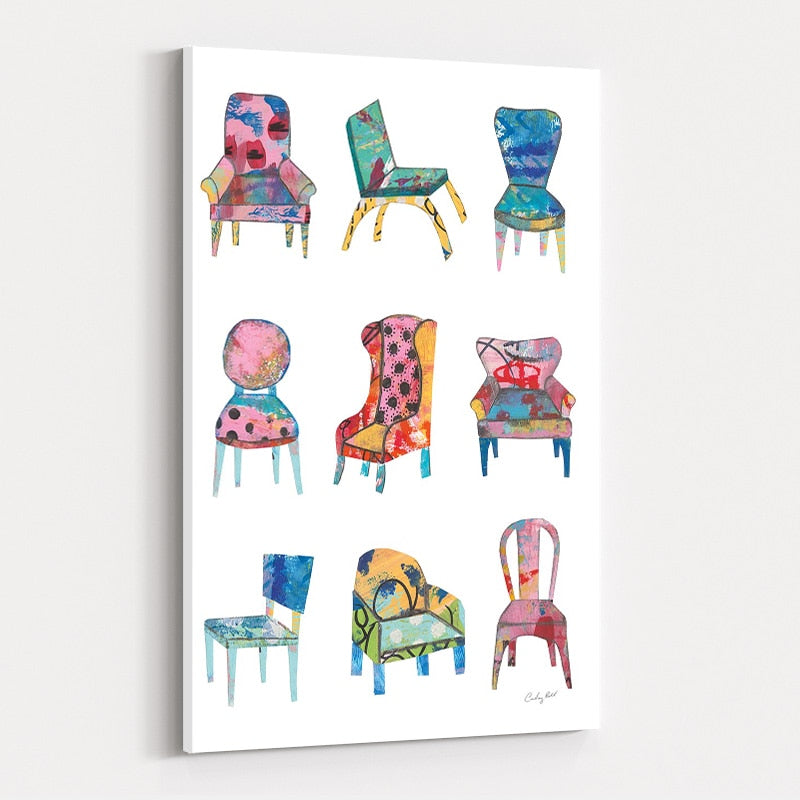 Mod Chair Chart by Courtney Prahl wall art