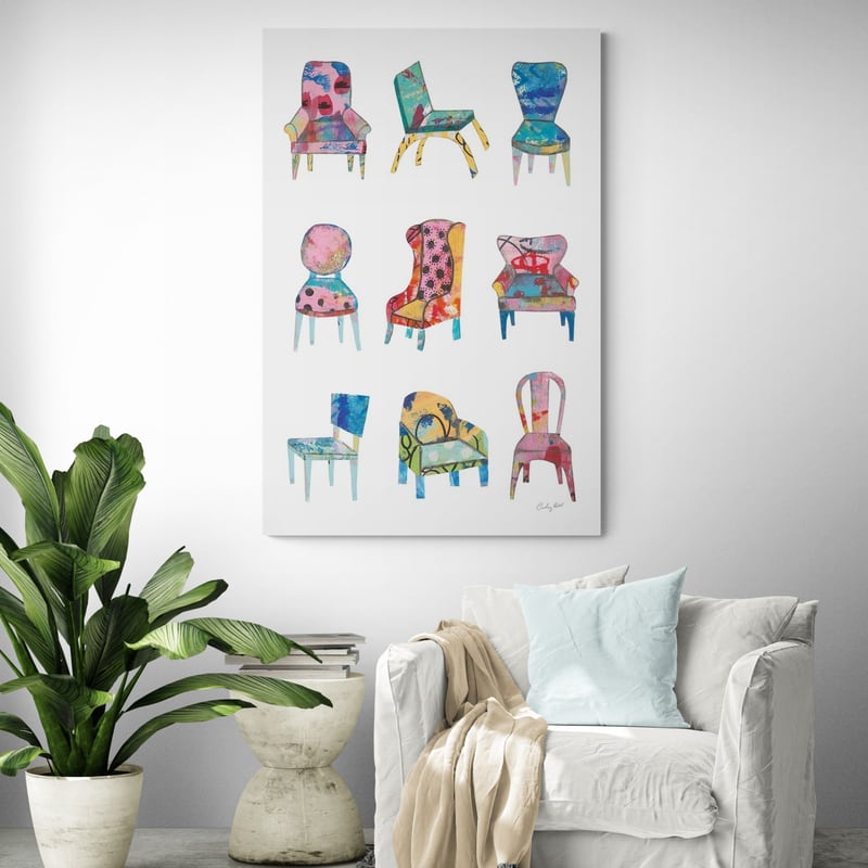 Mod Chair Chart by Courtney Prahl wall art from Glam Wall Art