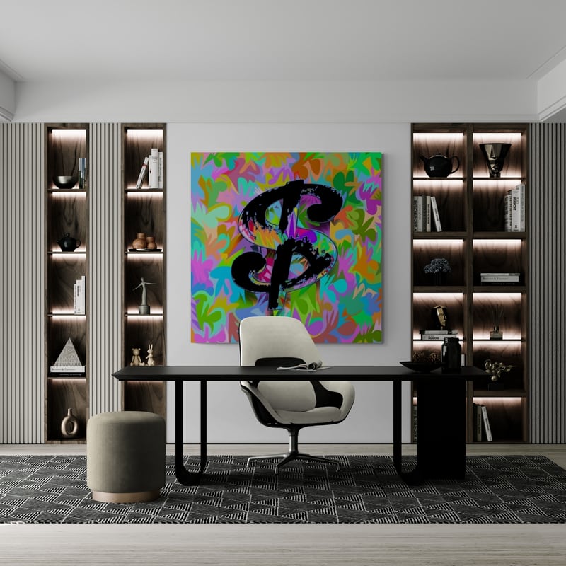 Money Sign 2024 by Technodrome1 wall art from Glam Wall Art