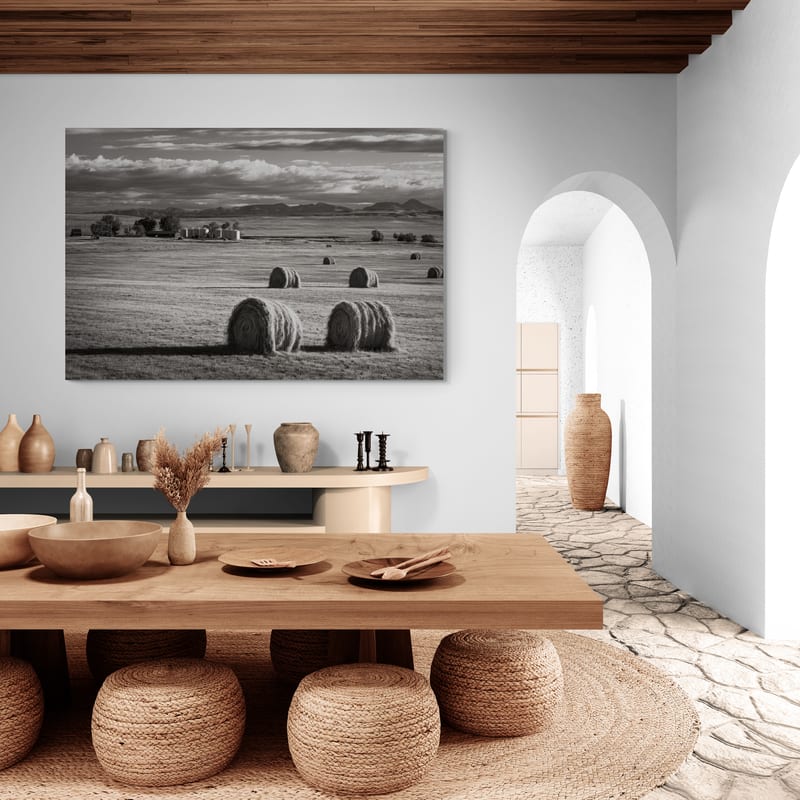 Montana Hay Bales by Alan Majchrowicz wall art from Glam Wall Art