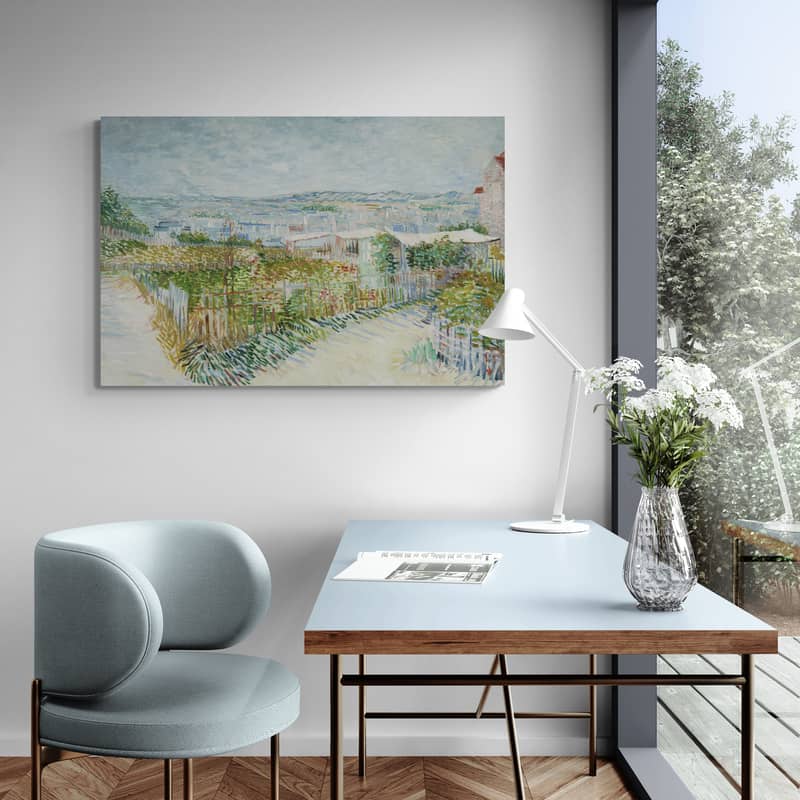 Montmartre Behind the Moulin de la Galette 1887 by Vincent Van Gogh wall art from Glam Wall Art