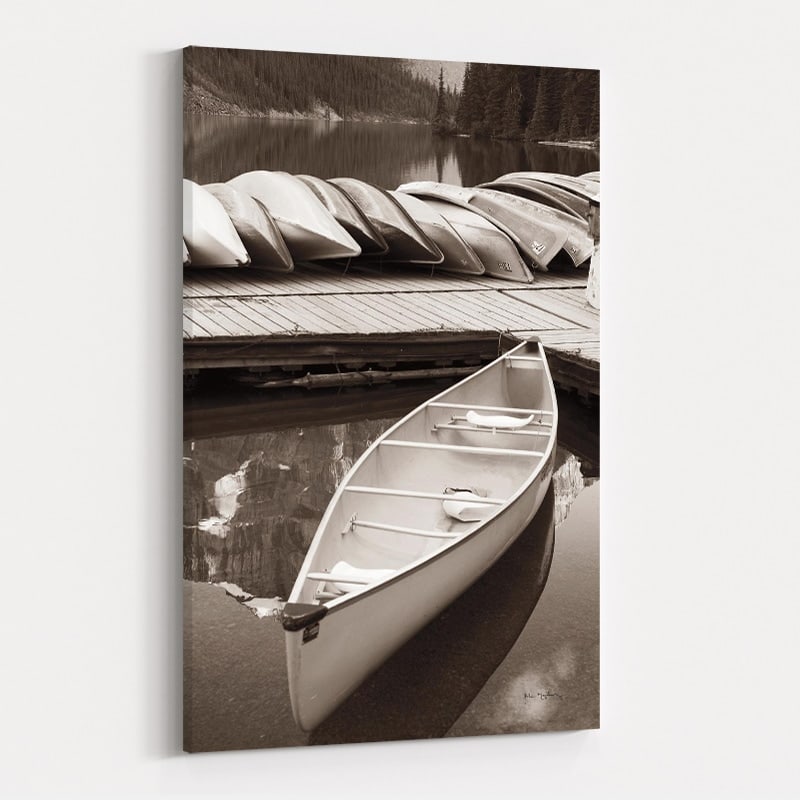 Moraine Lake Canoe by Alan Majchrowicz wall art