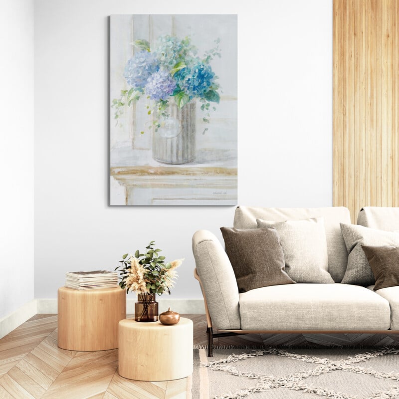Morning Hydrangeas I by Danhui Nai wall art from Glam Wall Art