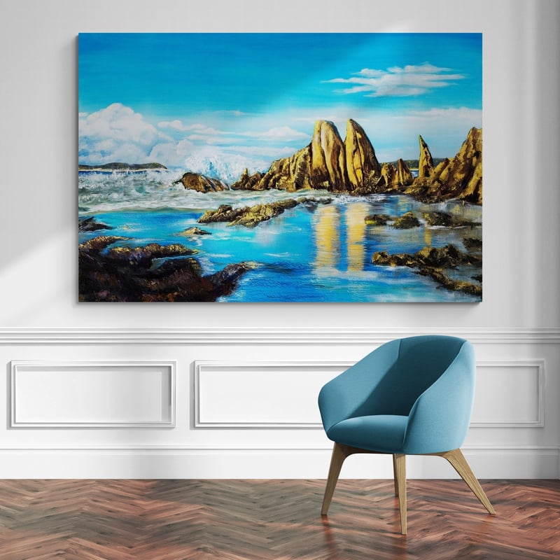 Mossy Point by Marina Strijakova wall art in a living room