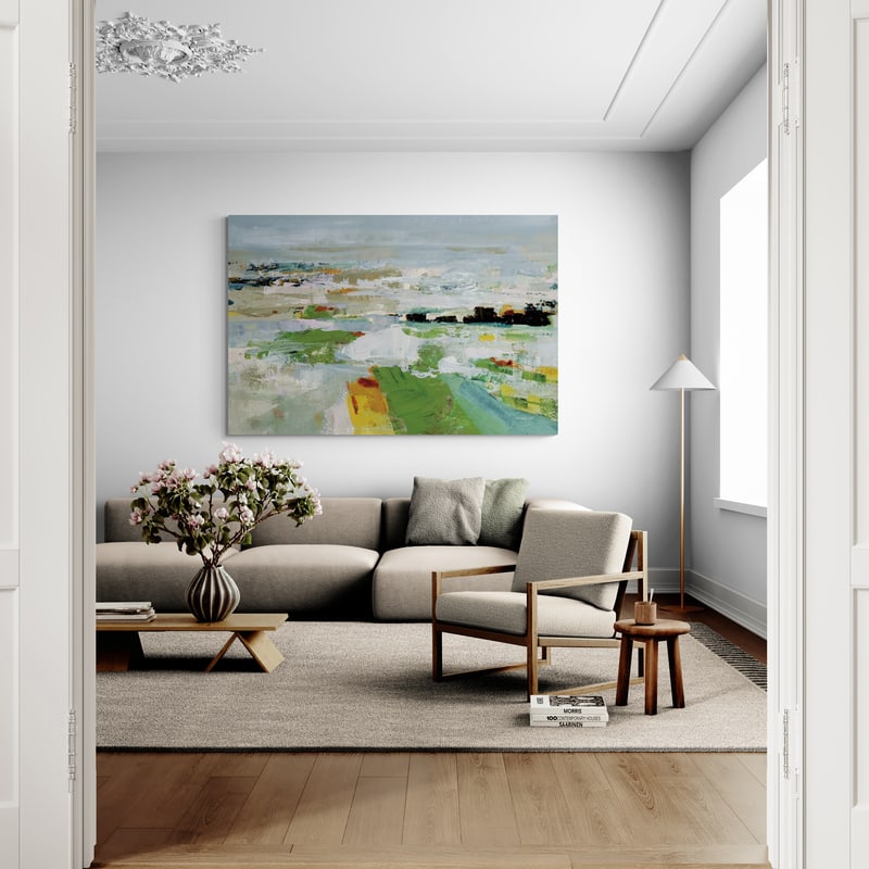 Mossy Shore by Danhui Nai wall art in a living room