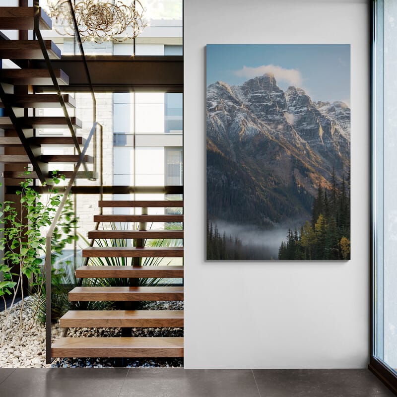 Mount Tupper View by Alan Majchrowicz wall art in a hallway