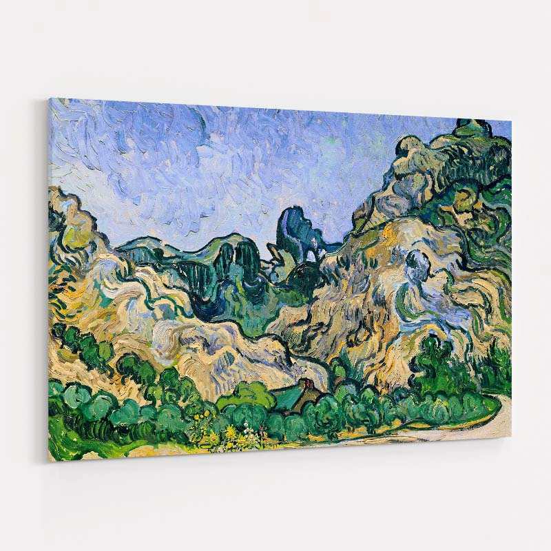 Mountains at Saint-Rémy 1890 by Vincent Van Gogh wall art