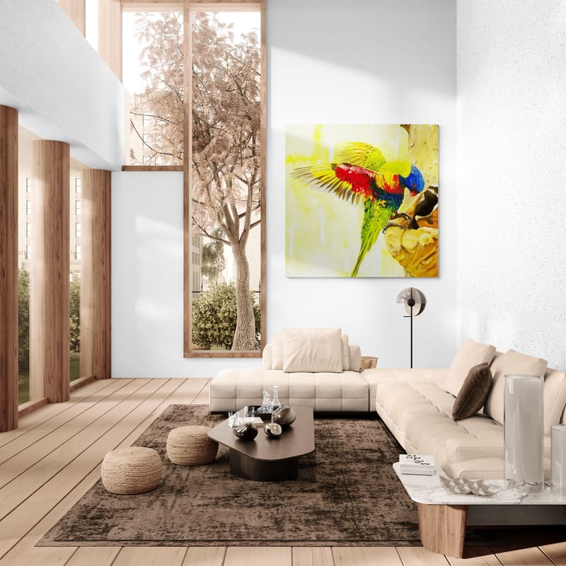 Mummy is Home! V2 by Marina Strijakova wall art in a living room