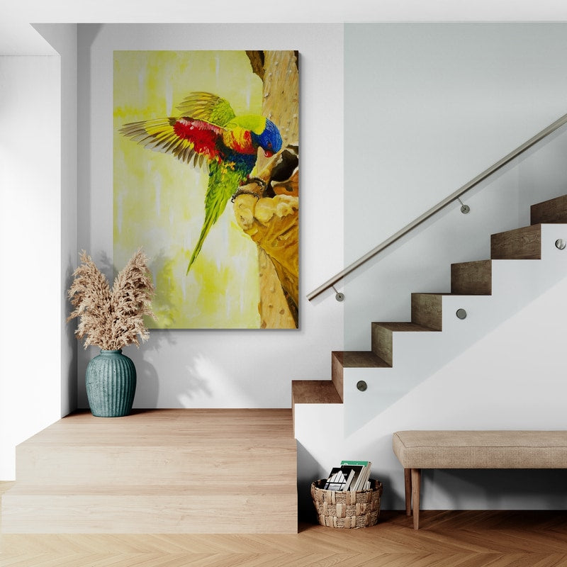 Mummy is Home! by Marina Strijakova wall art in a hallway