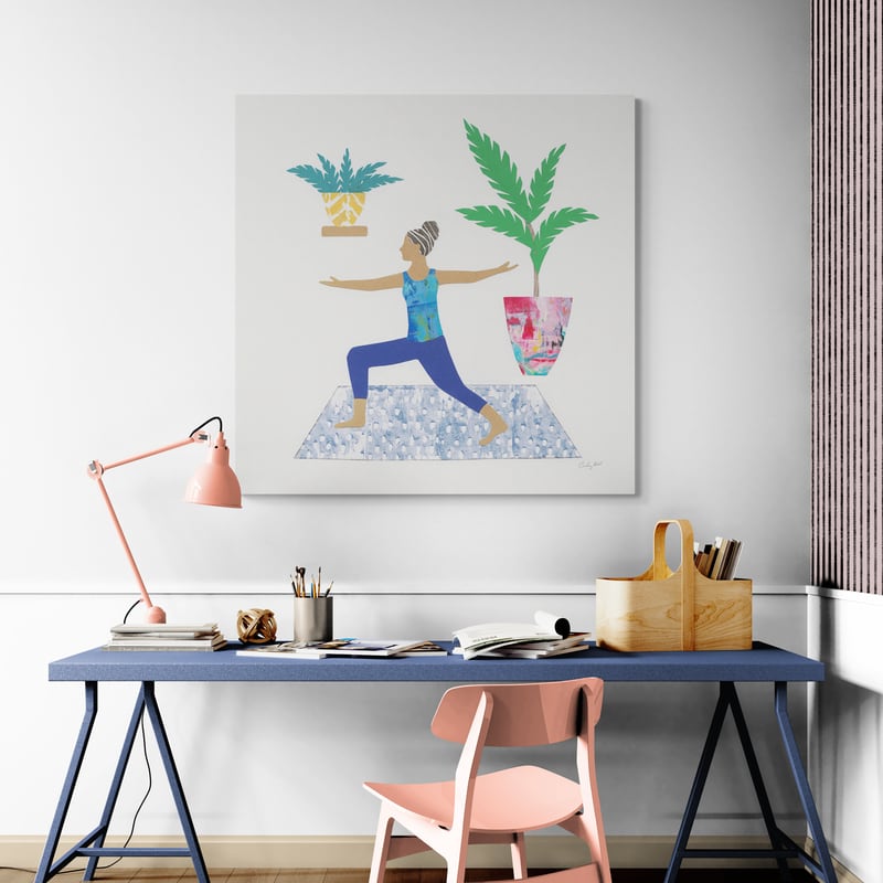 Namaste IV by Courtney Prahl wall art in a living room