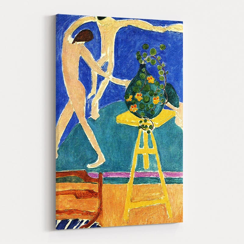 Nasturtiums with the Painting "Dance" by Henri Matisse wall art