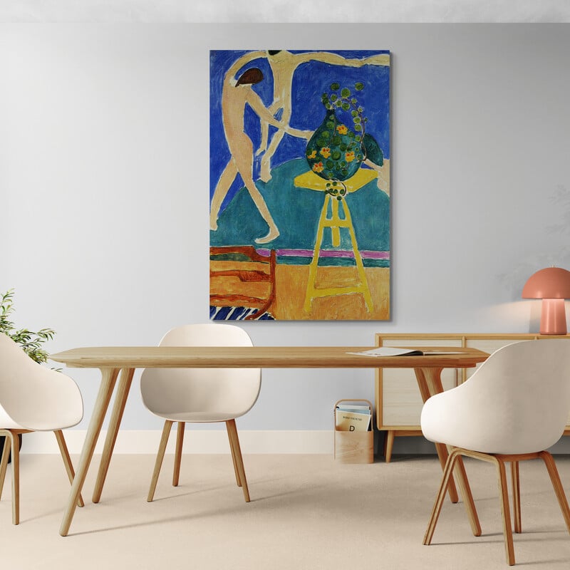 Nasturtiums with the Painting "Dance" by Henri Matisse wall art from Glam Wall Art