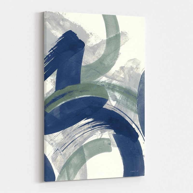Navy Brushy Abstract II by Danhui Nai wall art
