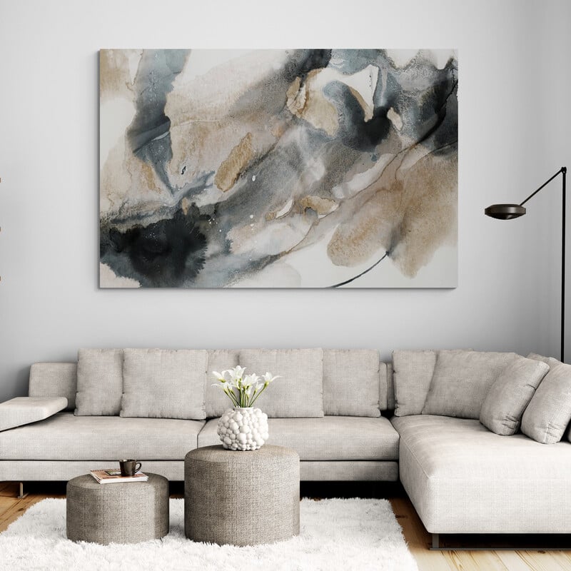 Neutral Ink 1 by Jetty Home wall art in a living room