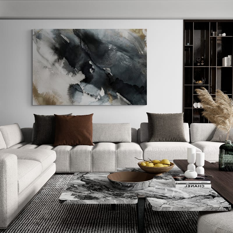 Neutral Ink 2 by Jetty Home wall art in a living room