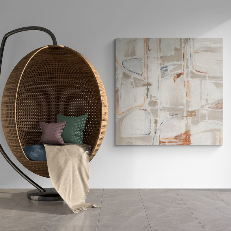 Neutral Nirvana by Danhui Nai wall art in a living room