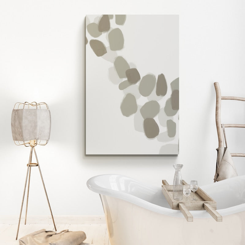 Neutral Notes 6 by Jetty Home wall art in a bathroom