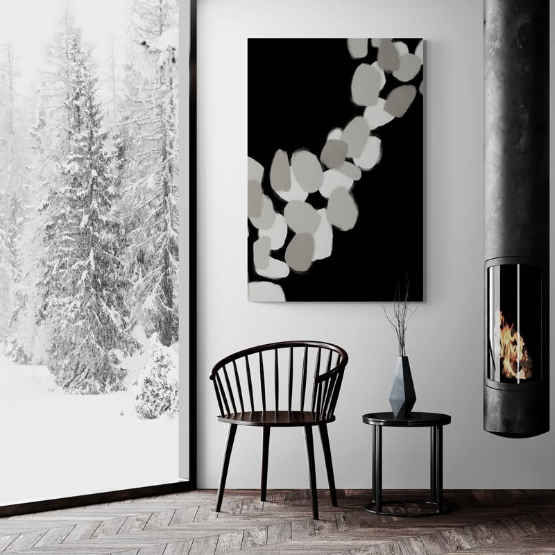 Neutral Notes 7 by Jetty Home wall art in a living room