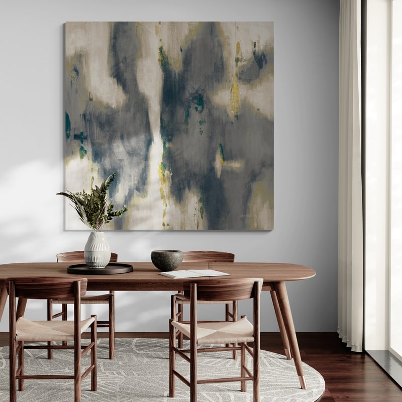 Neutral Texture I by Danhui Nai wall art in a dining room