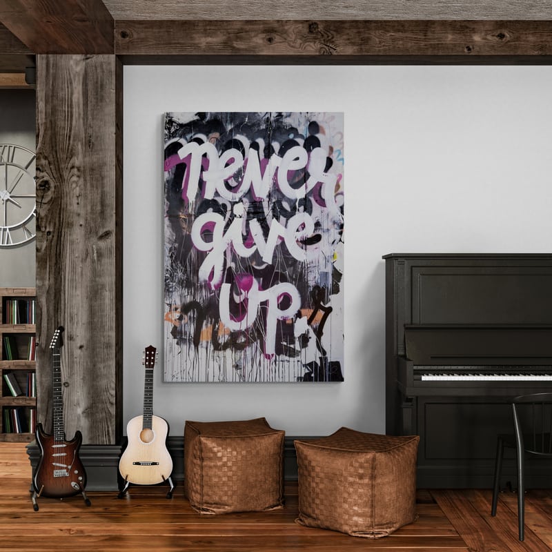 Never Give Up by Kent Youngstrom wall art from Glam Wall Art