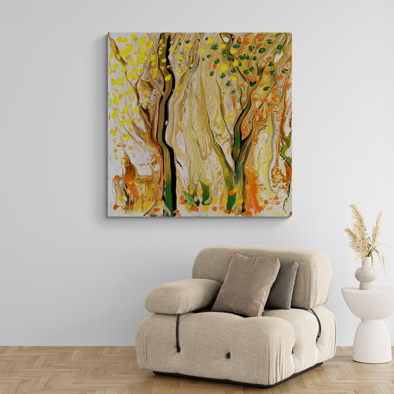 News of Relief by Marina Strijakova wall art in a living room