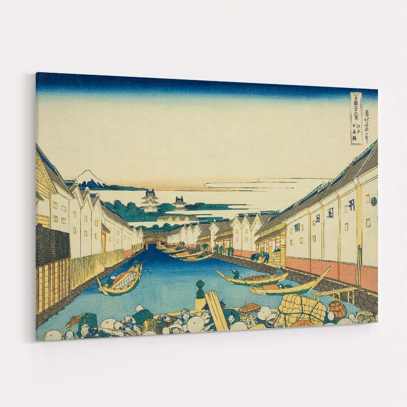 Nihonbashi Bridge In Edo by Katsushika Hokusai wall art