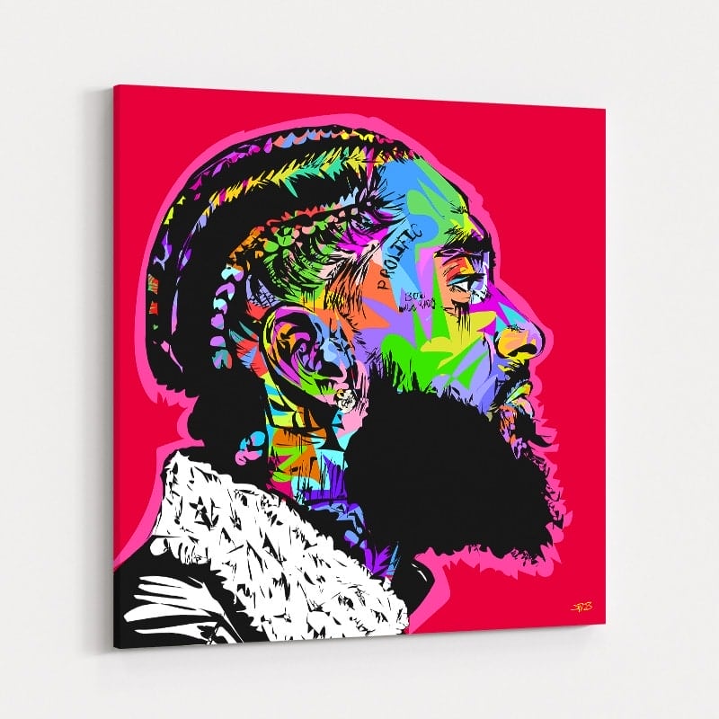 Nipsey Hussle RIP 2019 by Technodrome1 wall art