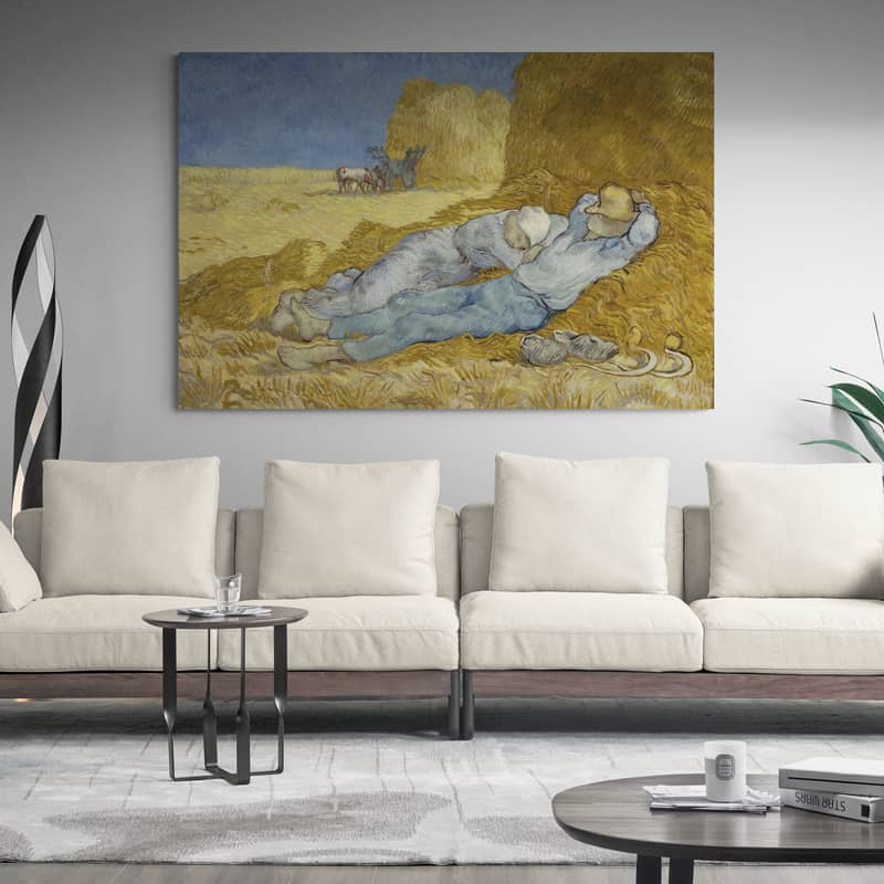 Noon Rest from Work after Millet 1890-1891 by Vincent Van Gogh wall art from Glam Wall Art