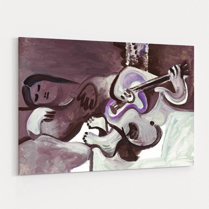 Nu couché et homme à la guitarre by Pablo Picasso wall art