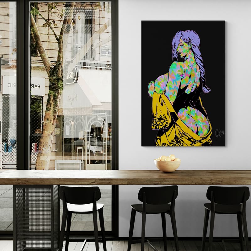 Nude With Towel by Technodrome1 wall art from Glam Wall Art