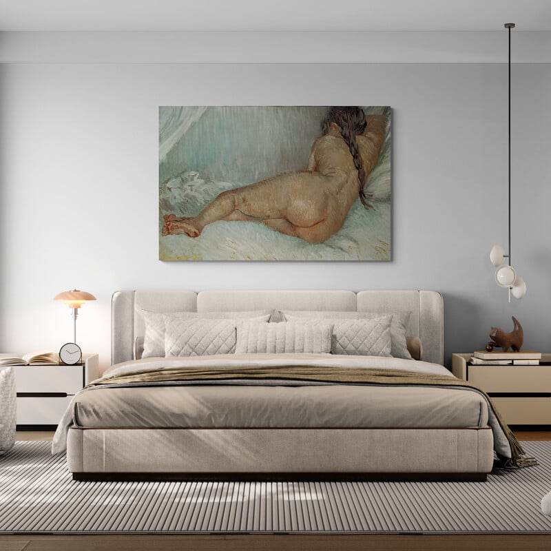 Nude Woman Reclining Seen from the Back 1887 by Vincent Van Gogh wall art from Glam Wall Art
