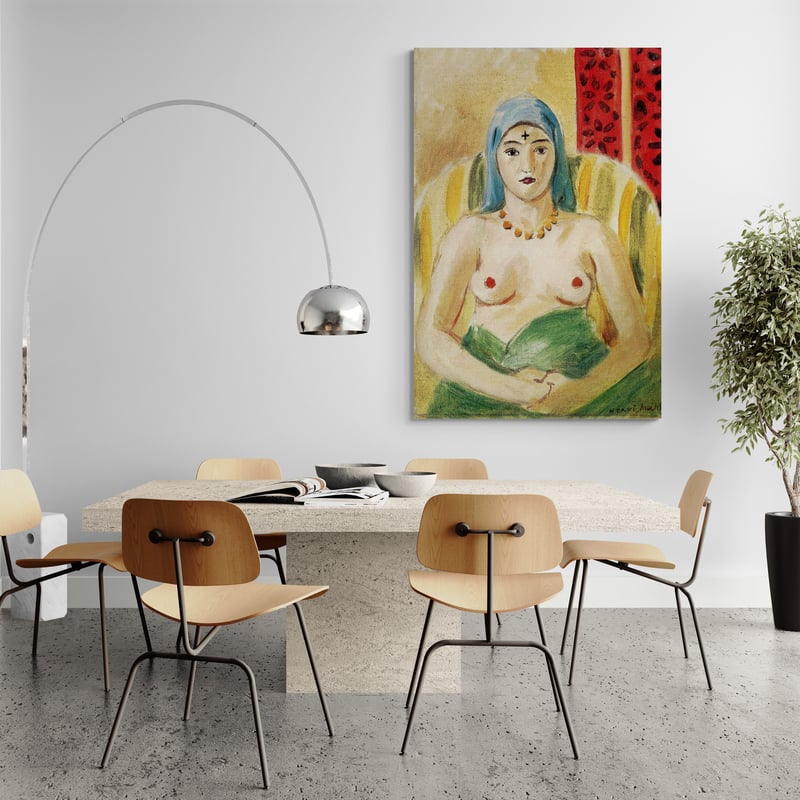 Odalisque, Half-Length (The Tattoo) by Henri Matisse wall art from Glam Wall Art