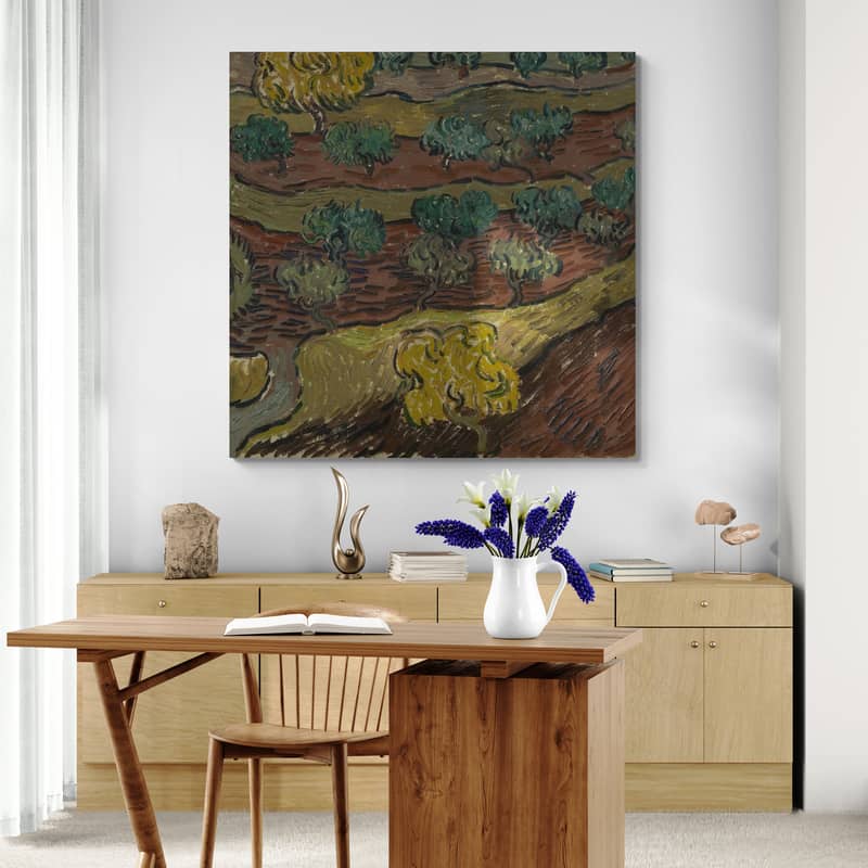 Olive Trees on a Hill 1889 by Vincent Van Gogh wall art from Glam Wall Art