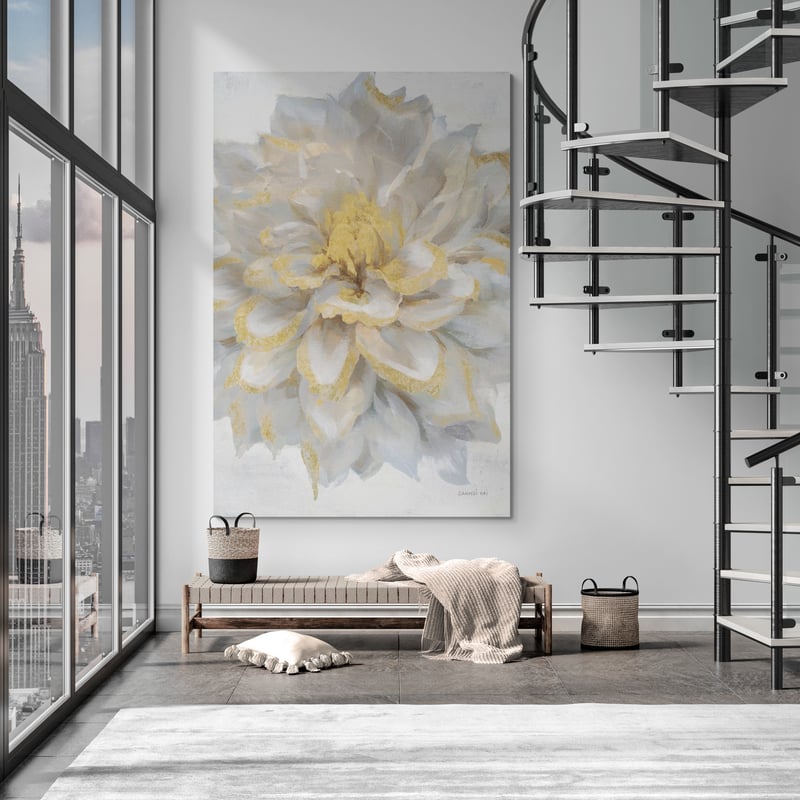 Open Petals I With Gold by Danhui Nai wall art from Glam Wall Art