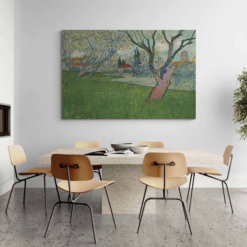 Orchards in Blossom View of Arles 1889 by Vincent Van Gogh wall art from Glam Wall Art